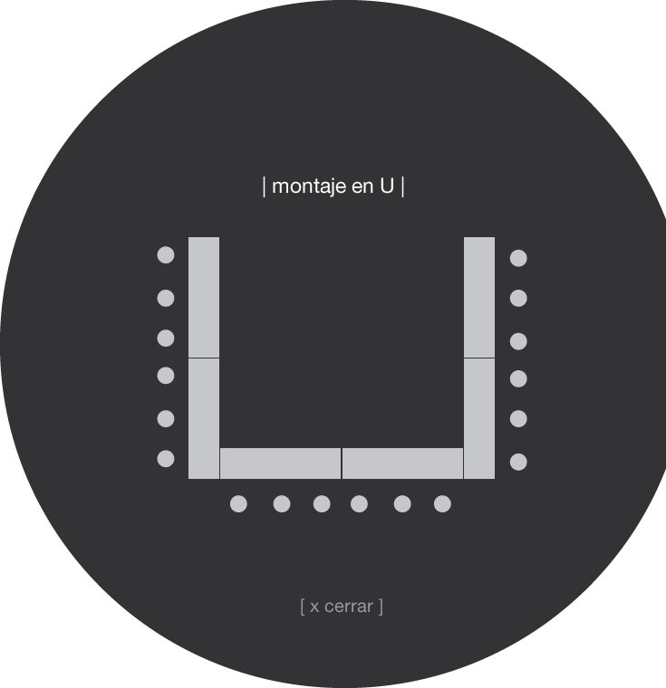 | eventos corporativos | montaje en U